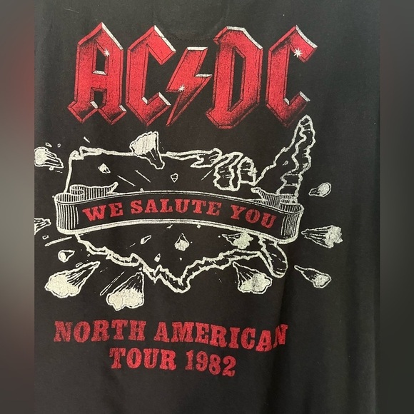 AC/DC Those About to Rock We Salute You Tee Shirt Black Size Large - Picture 3 of 6